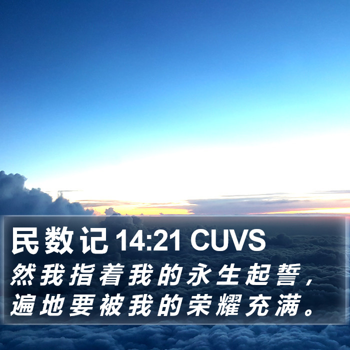 民 数 记 14:21 CUVS Bible Study