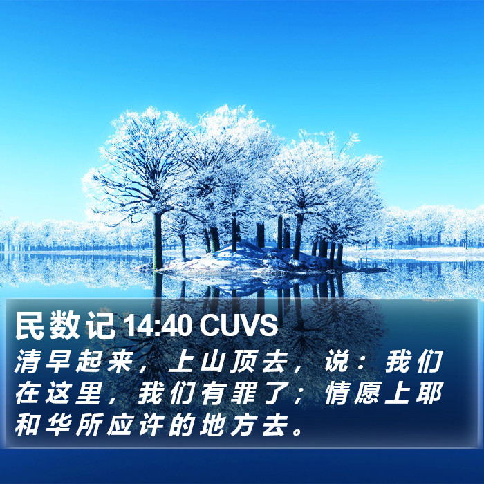 民 数 记 14:40 CUVS Bible Study