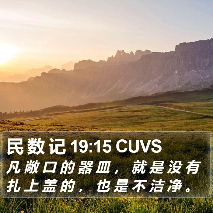 民 数 记 19:15 CUVS Bible Study