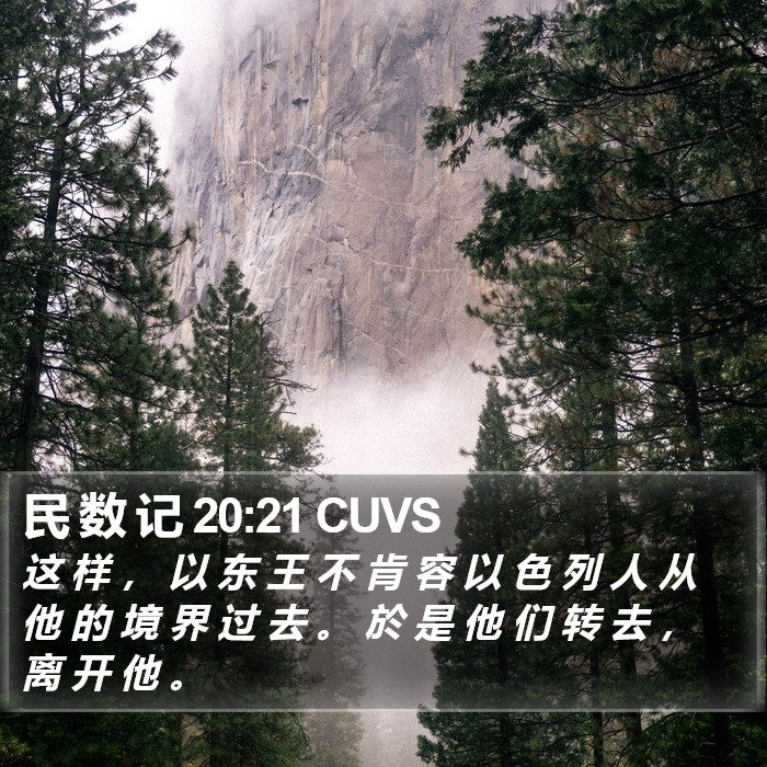 民 数 记 20:21 CUVS Bible Study