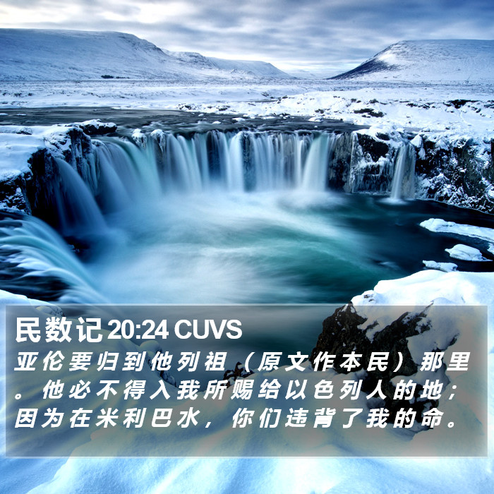 民 数 记 20:24 CUVS Bible Study