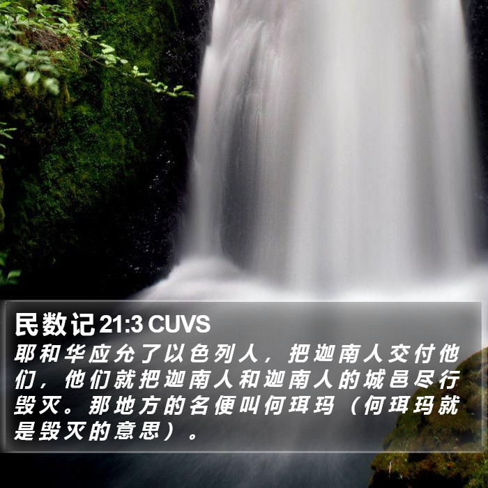 民 数 记 21:3 CUVS Bible Study