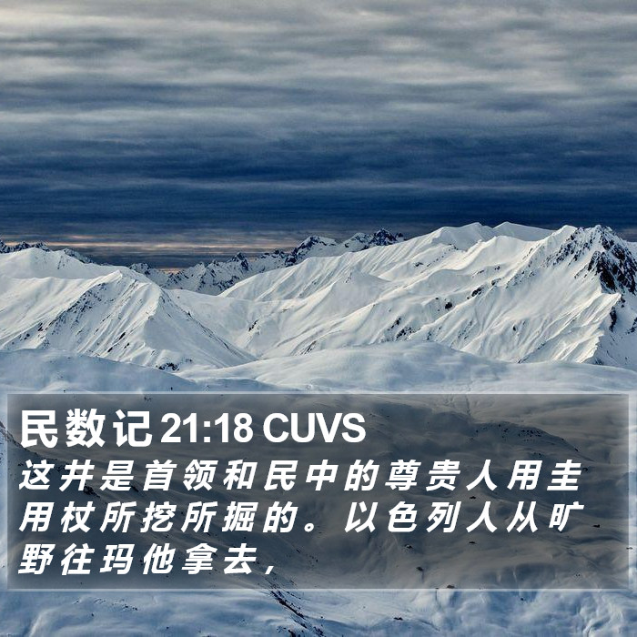 民 数 记 21:18 CUVS Bible Study