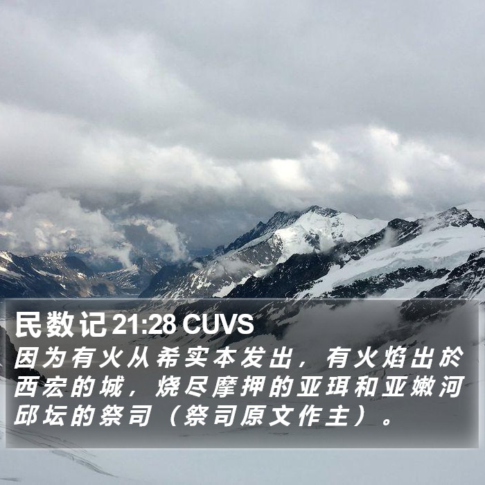 民 数 记 21:28 CUVS Bible Study