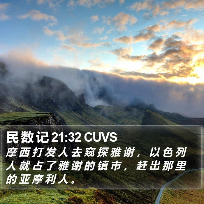 民 数 记 21:32 CUVS Bible Study