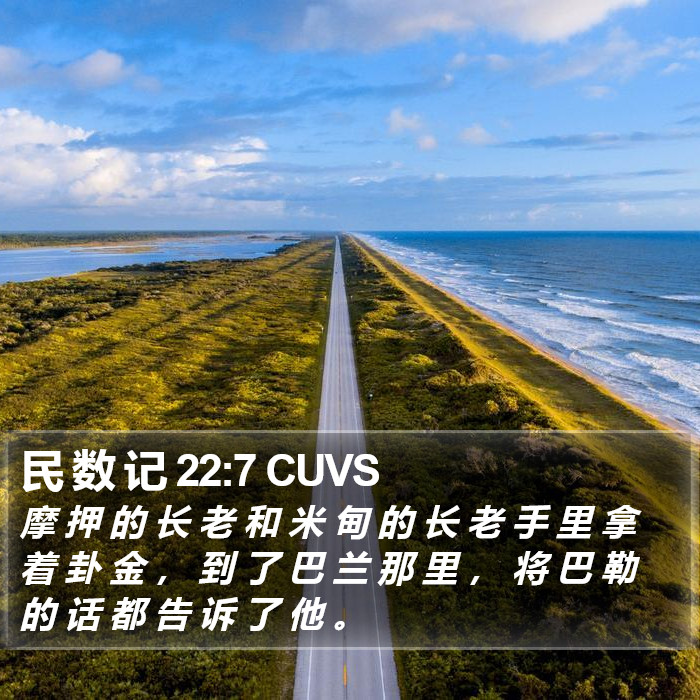 民 数 记 22:7 CUVS Bible Study