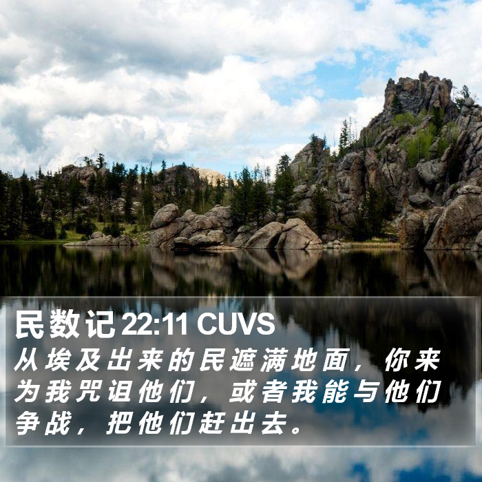 民 数 记 22:11 CUVS Bible Study
