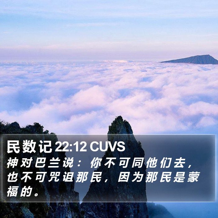 民 数 记 22:12 CUVS Bible Study