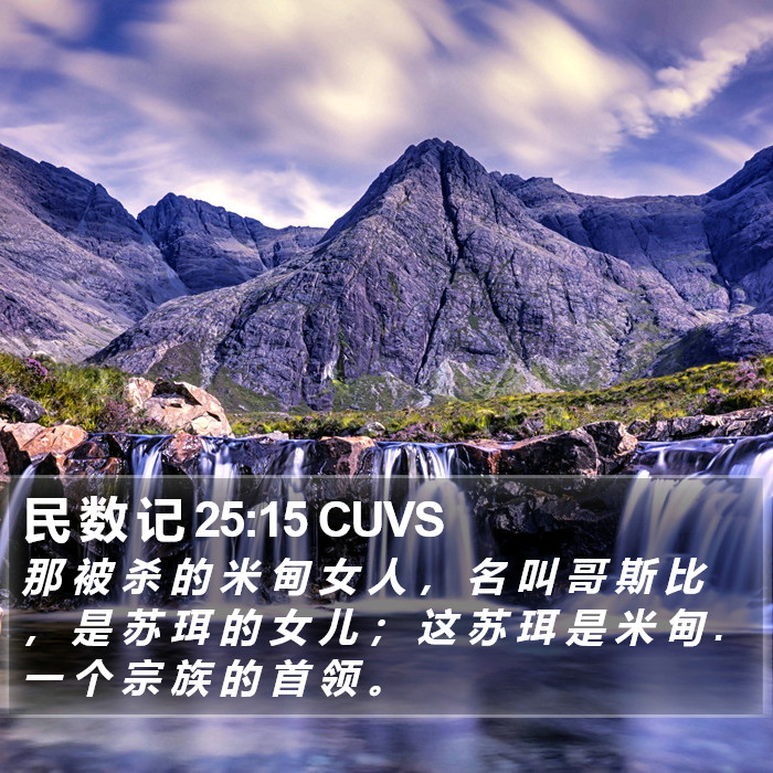 民 数 记 25:15 CUVS Bible Study