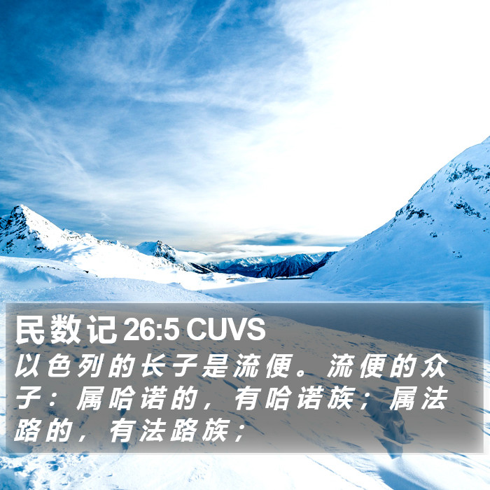 民 数 记 26:5 CUVS Bible Study