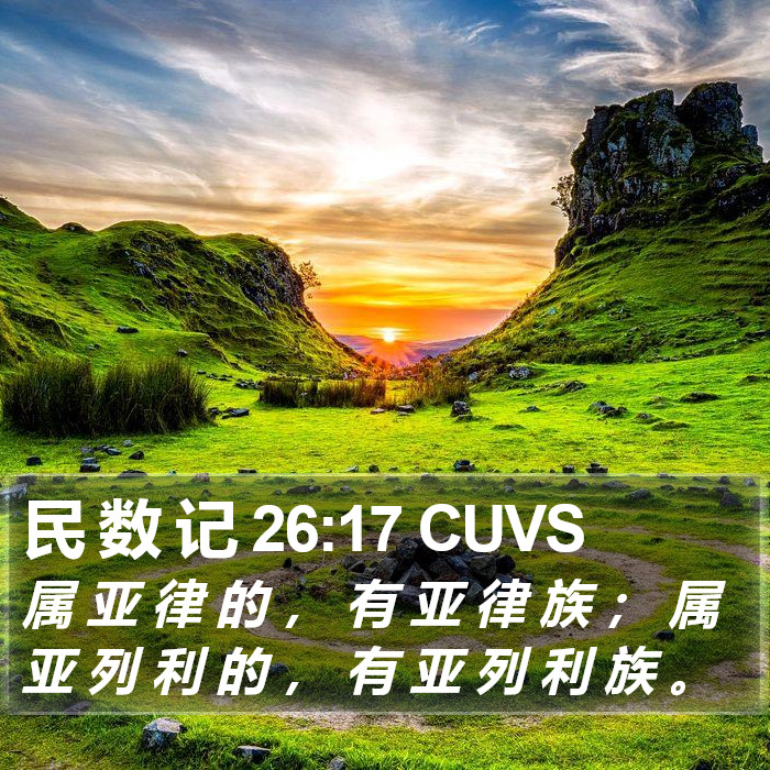 民 数 记 26:17 CUVS Bible Study