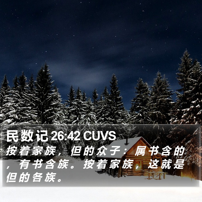 民 数 记 26:42 CUVS Bible Study