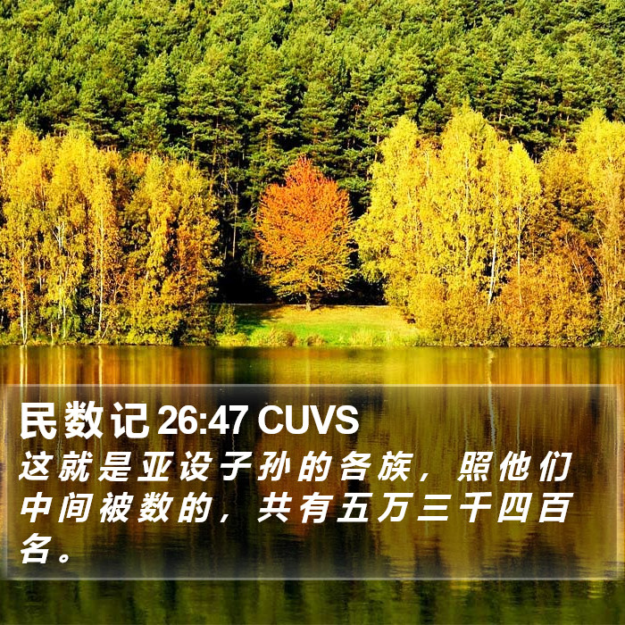 民 数 记 26:47 CUVS Bible Study