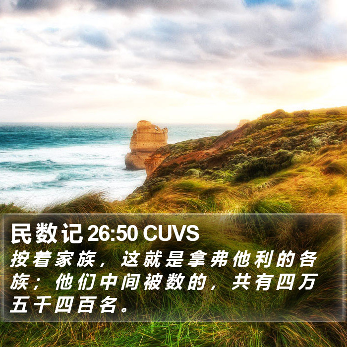 民 数 记 26:50 CUVS Bible Study