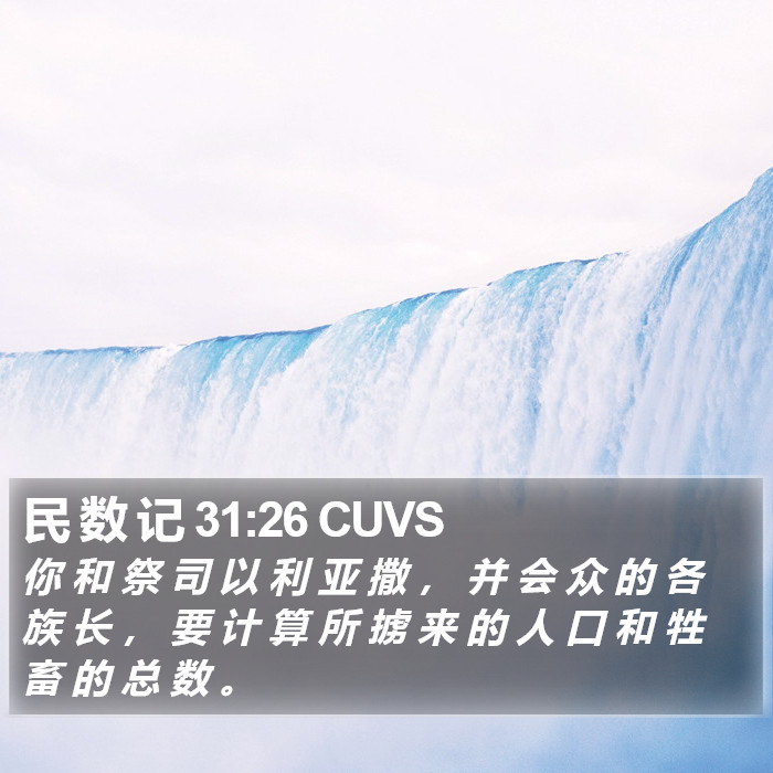 民 数 记 31:26 CUVS Bible Study