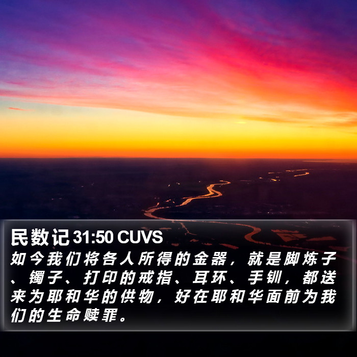 民 数 记 31:50 CUVS Bible Study