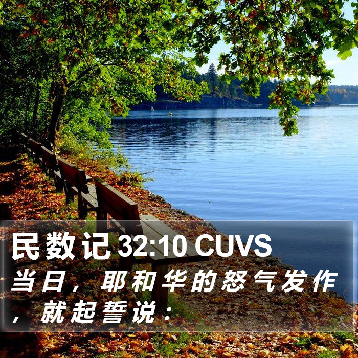 民 数 记 32:10 CUVS Bible Study