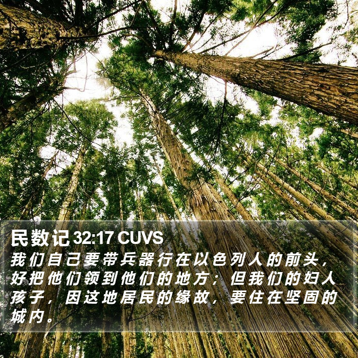 民 数 记 32:17 CUVS Bible Study