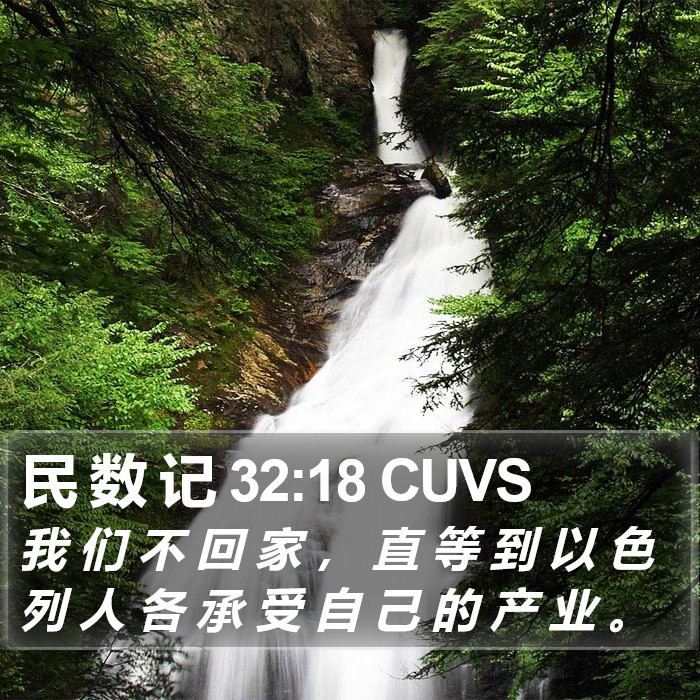 民 数 记 32:18 CUVS Bible Study