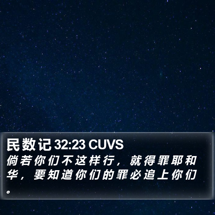 民 数 记 32:23 CUVS Bible Study