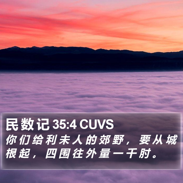 民 数 记 35:4 CUVS Bible Study