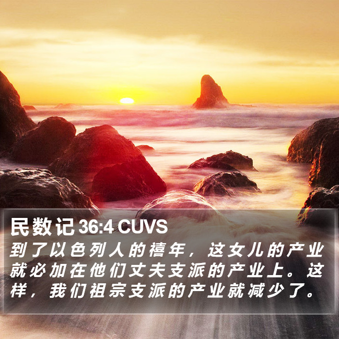 民 数 记 36:4 CUVS Bible Study