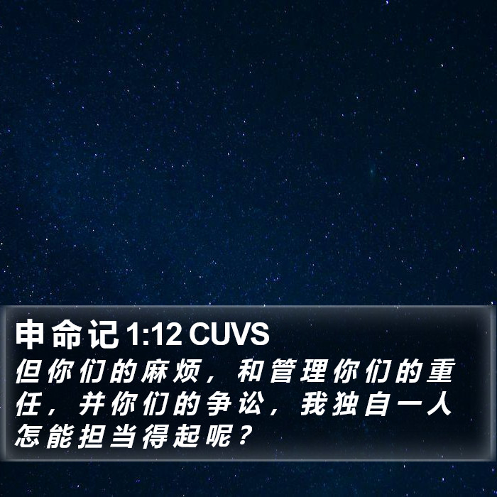 申 命 记 1:12 CUVS Bible Study