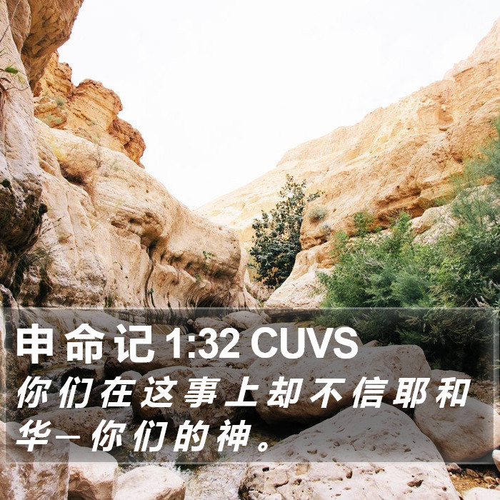 申 命 记 1:32 CUVS Bible Study