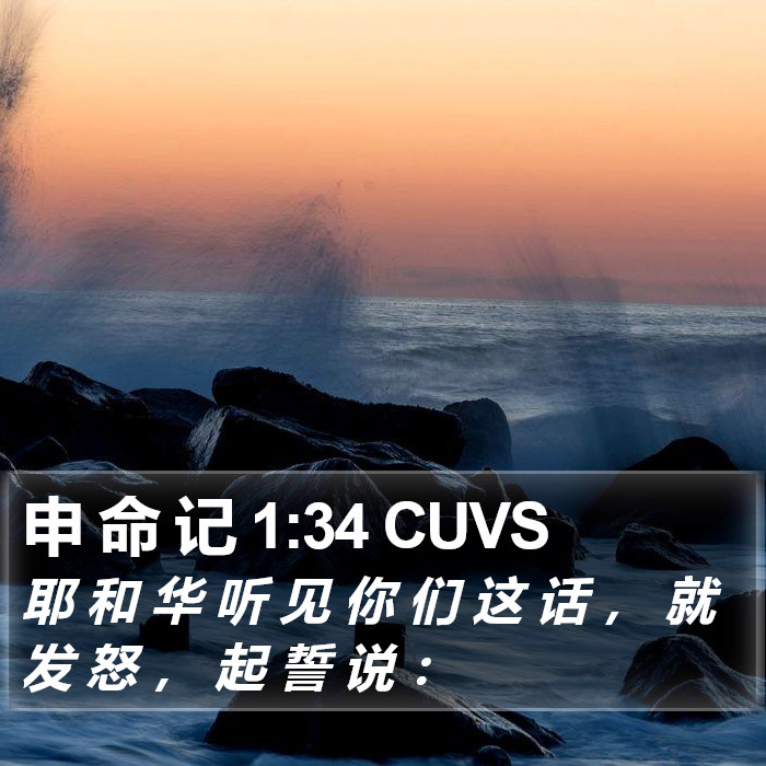 申 命 记 1:34 CUVS Bible Study