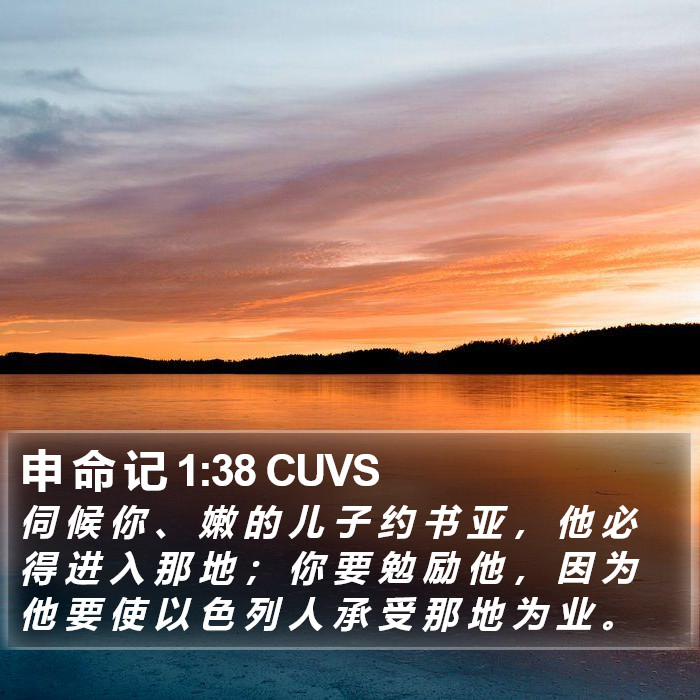 申 命 记 1:38 CUVS Bible Study