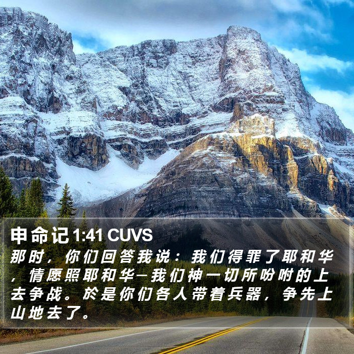 申 命 记 1:41 CUVS Bible Study