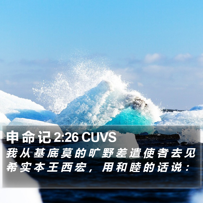 申 命 记 2:26 CUVS Bible Study