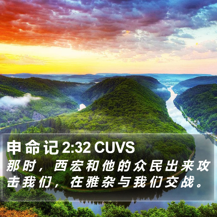 申 命 记 2:32 CUVS Bible Study