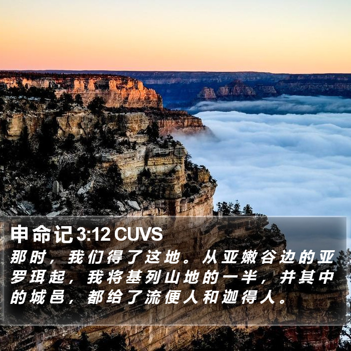 申 命 记 3:12 CUVS Bible Study