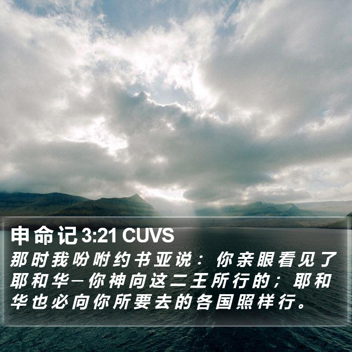 申 命 记 3:21 CUVS Bible Study