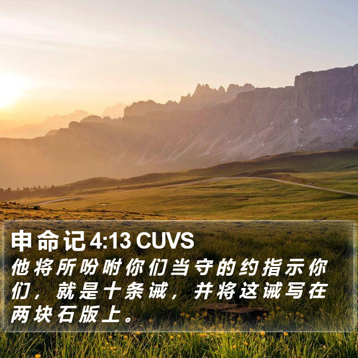 申 命 记 4:13 CUVS Bible Study