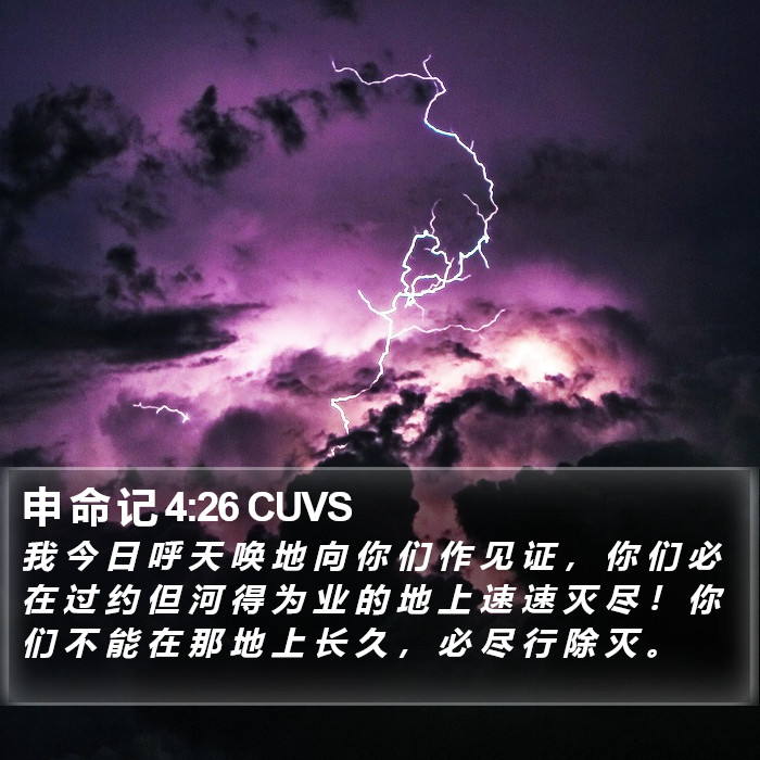 申 命 记 4:26 CUVS Bible Study