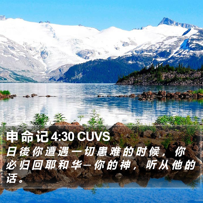 申 命 记 4:30 CUVS Bible Study
