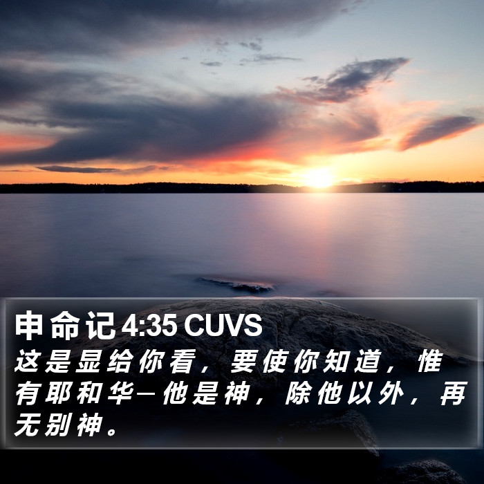 申 命 记 4:35 CUVS Bible Study