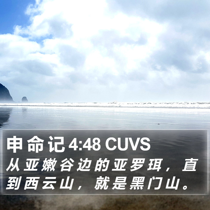 申 命 记 4:48 CUVS Bible Study