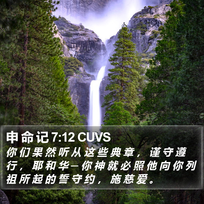 申 命 记 7:12 CUVS Bible Study