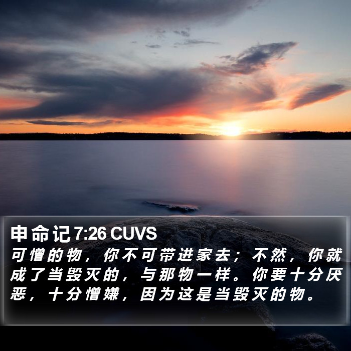申 命 记 7:26 CUVS Bible Study