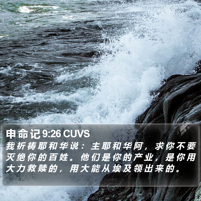 申 命 记 9:26 CUVS Bible Study
