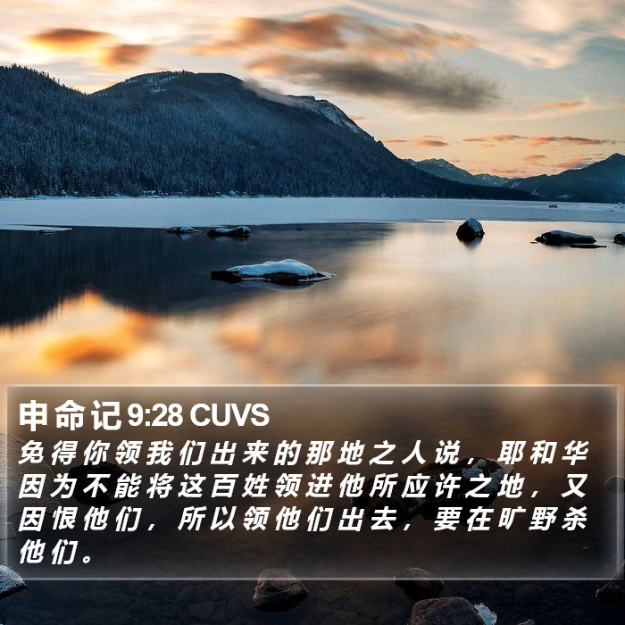 申 命 记 9:28 CUVS Bible Study