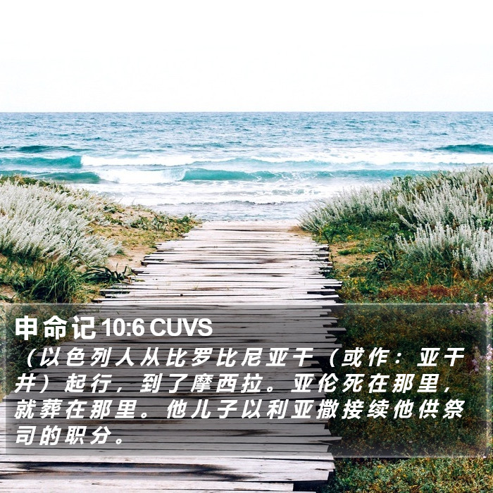 申 命 记 10:6 CUVS Bible Study