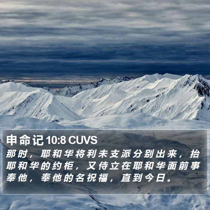 申 命 记 10:8 CUVS Bible Study