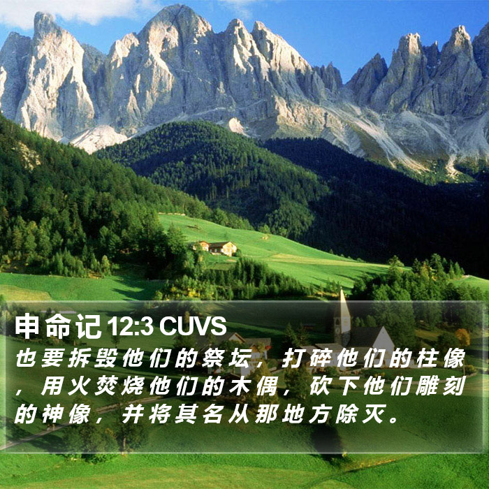 申 命 记 12:3 CUVS Bible Study