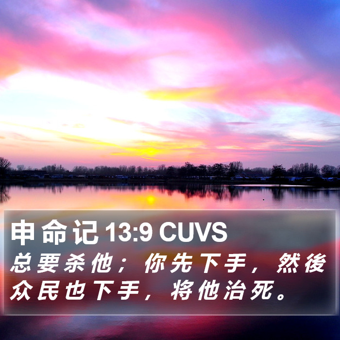 申 命 记 13:9 CUVS Bible Study