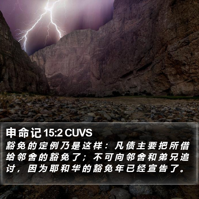 申 命 记 15:2 CUVS Bible Study