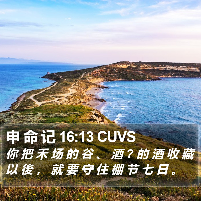 申 命 记 16:13 CUVS Bible Study